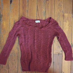 Crochet knit sweater
